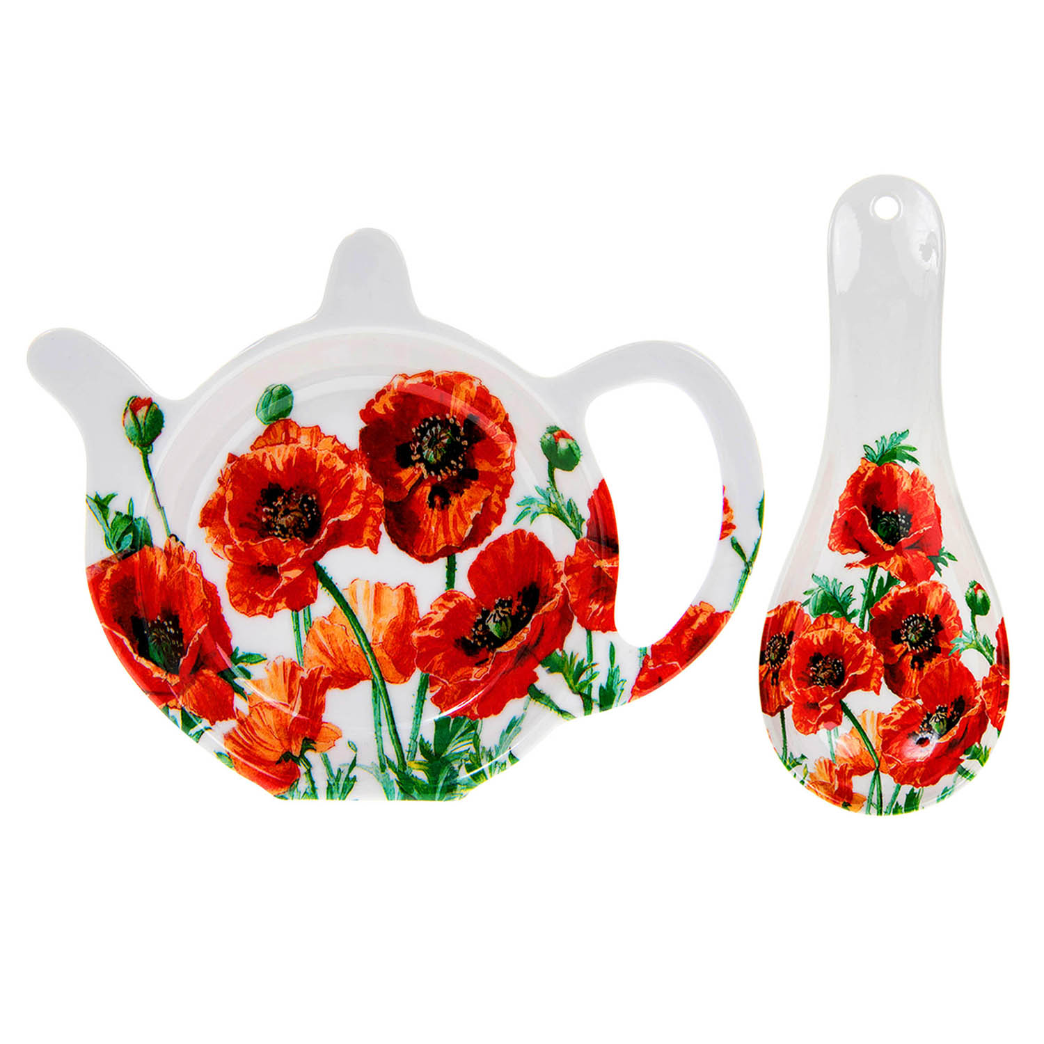 Poppy Flower Tableware Dinner Set Kitchen Coasters Drink Mats Food